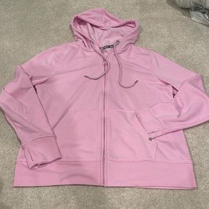 Juicy Couture Sport Barbie  Pink Hoodie Zip Up Sweatshirt Size L